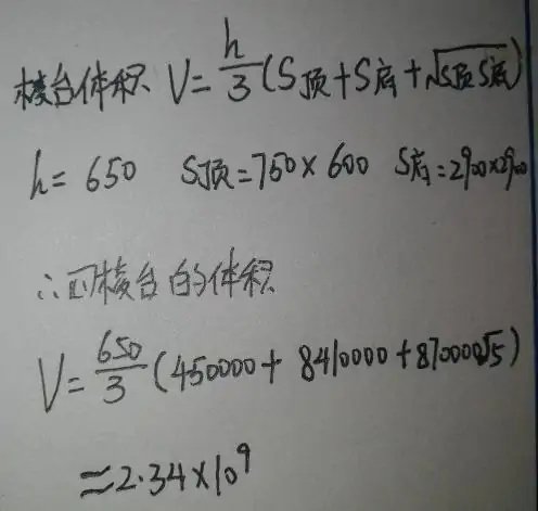 棱台的体积计算公式有哪些?六棱台体积计算公式?N棱台体积计算公式?-第3张图片-万福百科