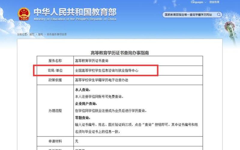 教育部学历查询网站是多少 教育部学历查询系统：快速查证学历信息-第1张图片-万福百科