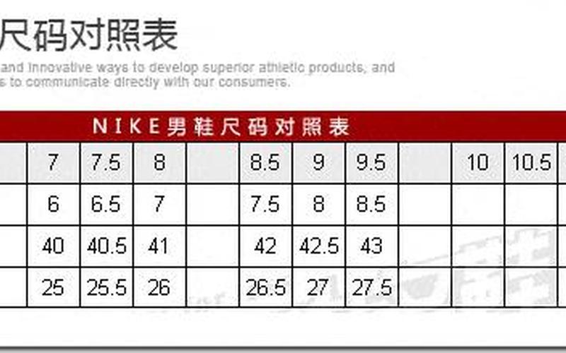 Nike的鞋码对照表,步入时尚世界，探索Nike鞋码系列-第1张图片-万福百科